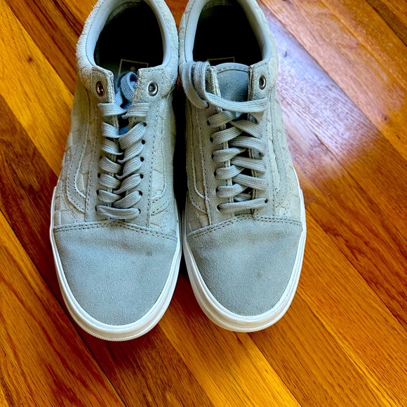 Suede Grey/Blue Vans Women’s Size 9 - Picture 5 of 5